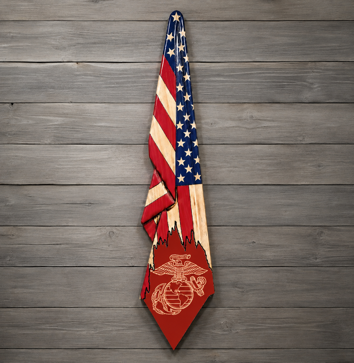 Marines Draped Flag