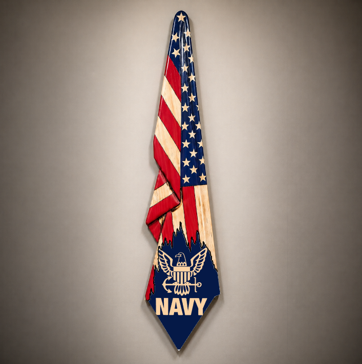 Navy Draped Flag