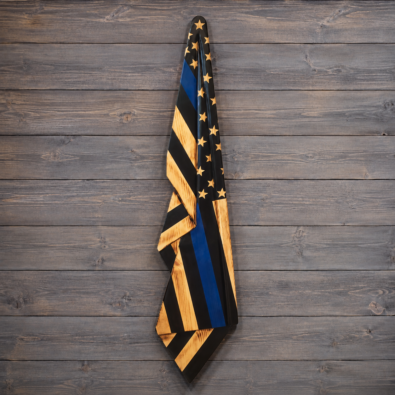 Thin Blue Line Draped Flag