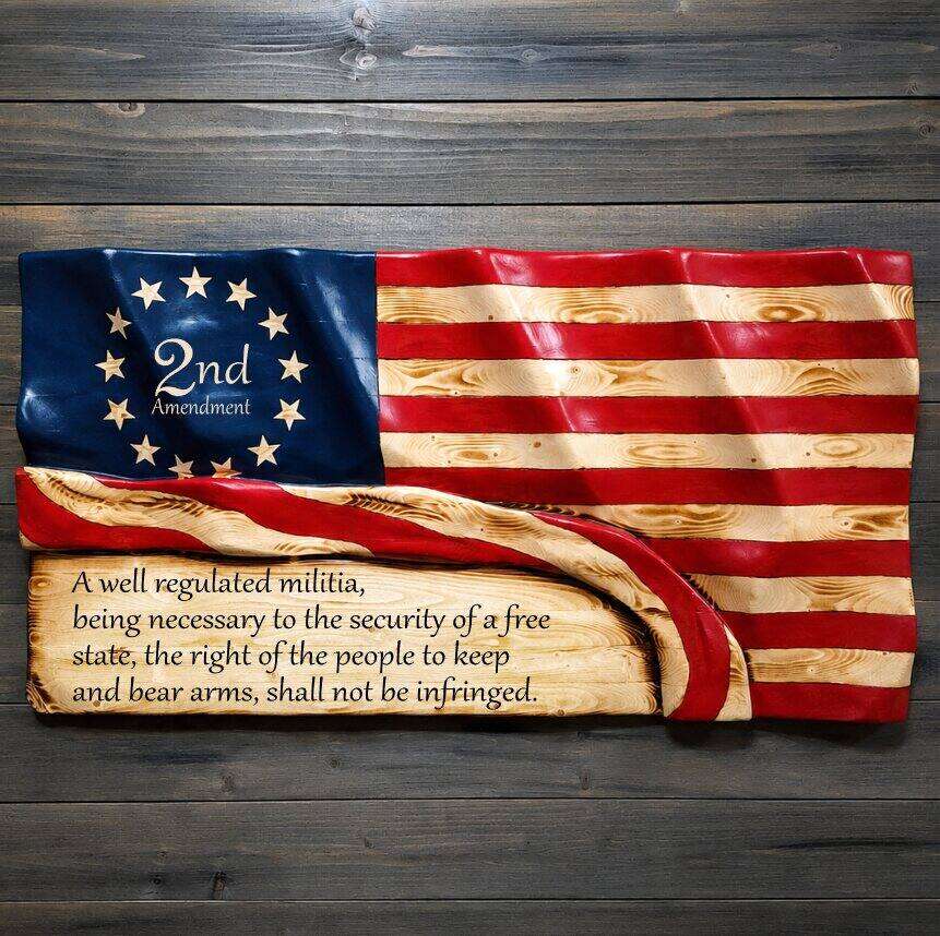 2nd Amendment Rolled Up Flag
