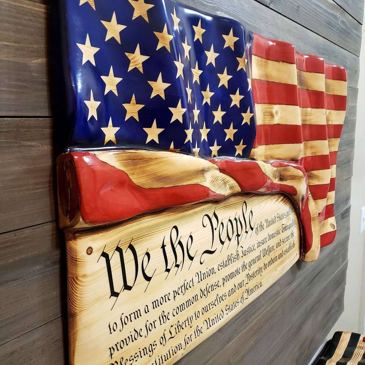 We the People Flag — Side Detail