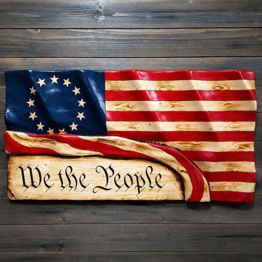 We the People Rolled Up Flag — Alternate View