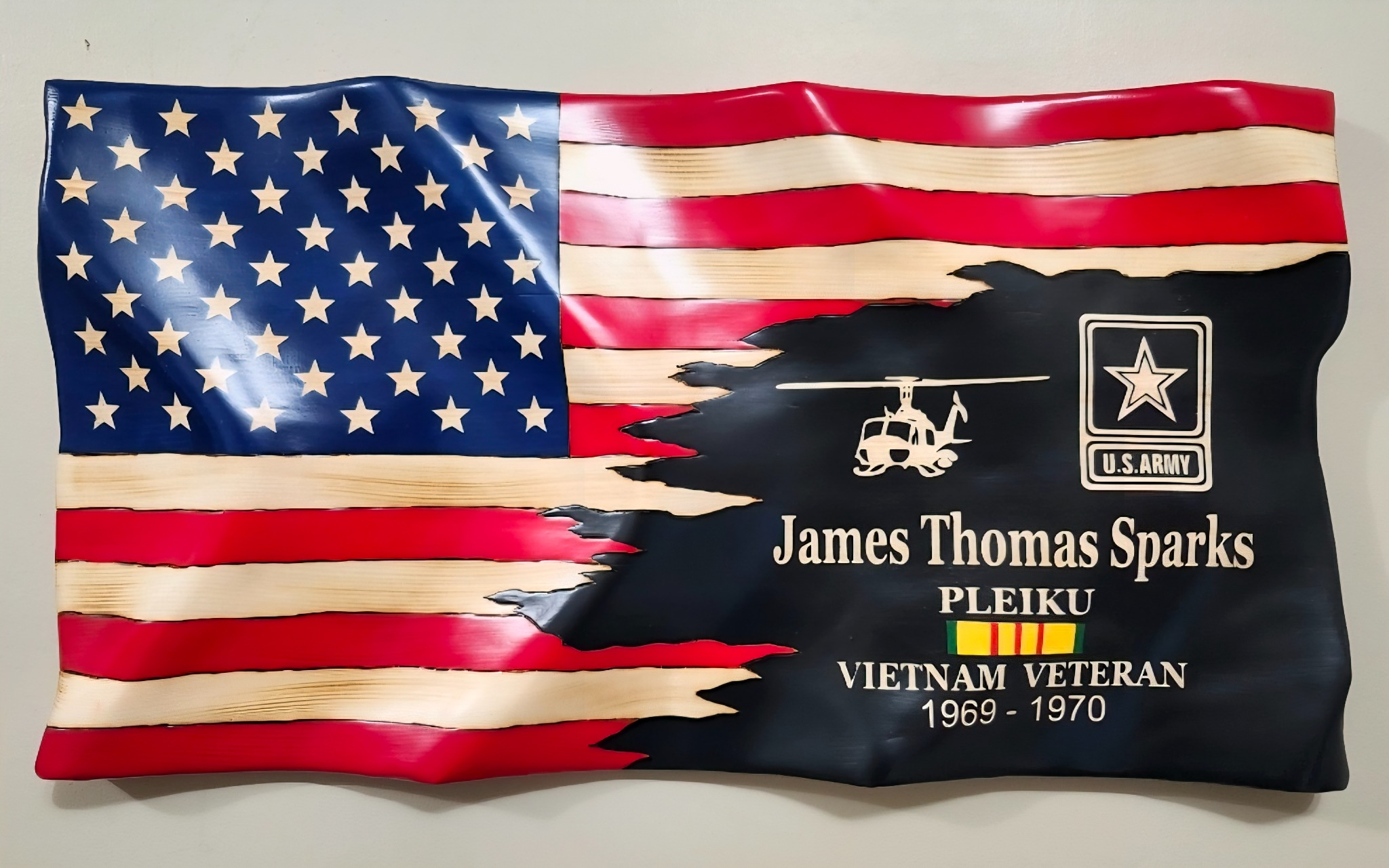 Personalized Vietnam Veteran Flag