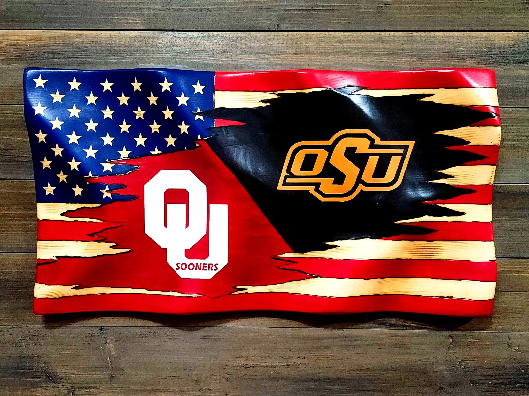 Oklahoma Sooners & Oklahoma State Flag