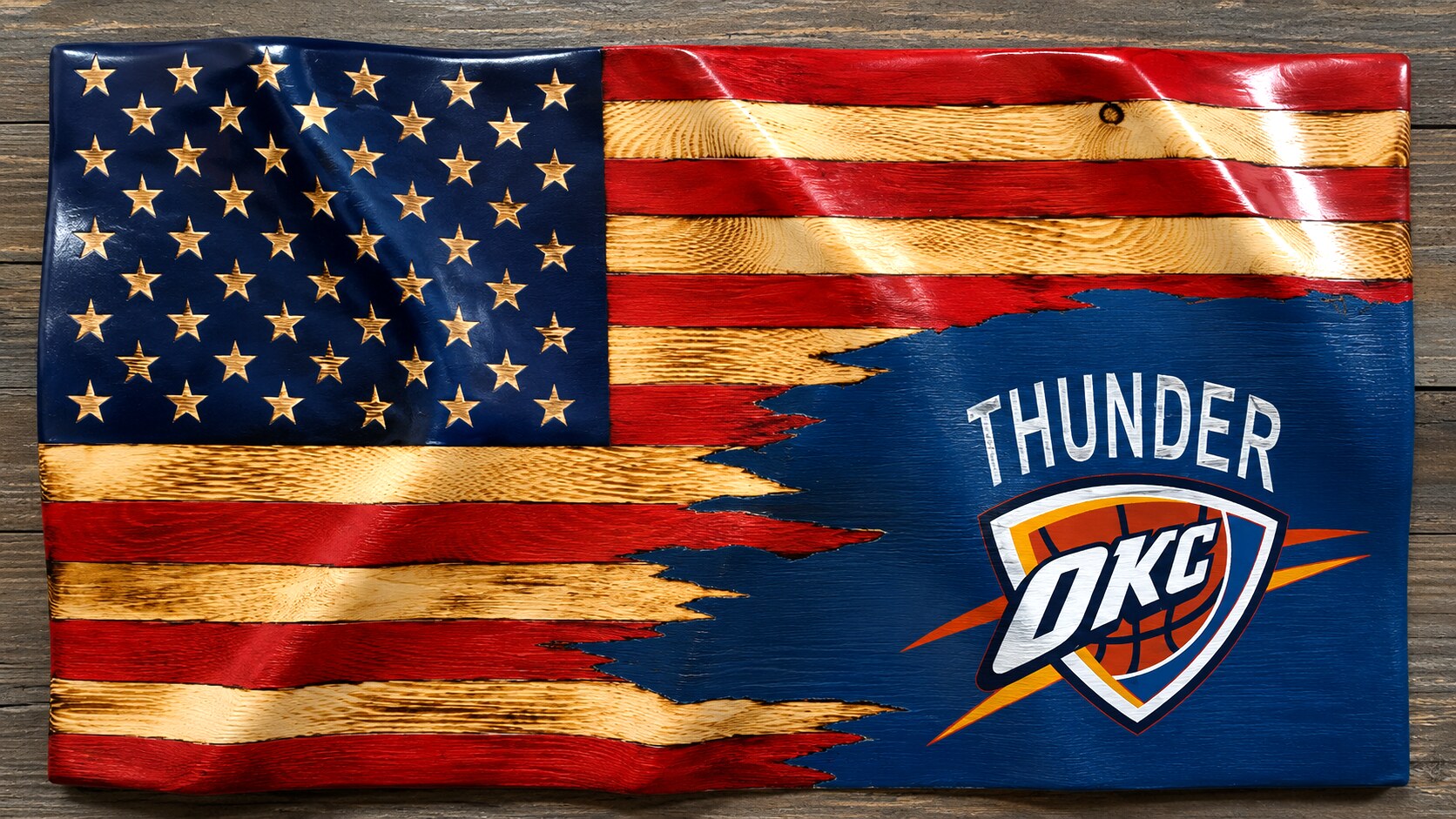 Oklahoma City Thunder Flag