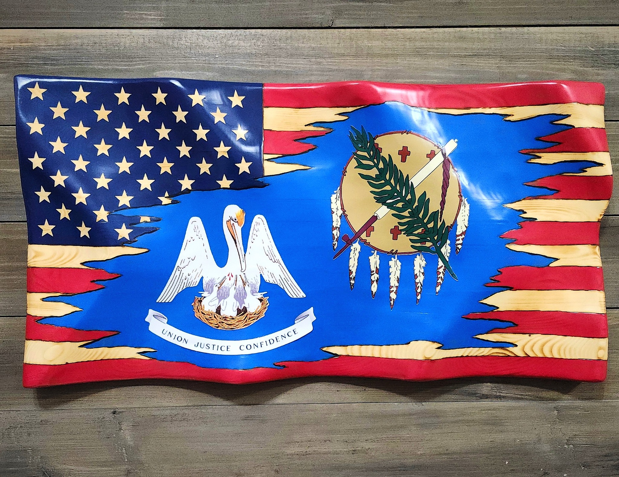 Louisiana / Oklahoma Flag