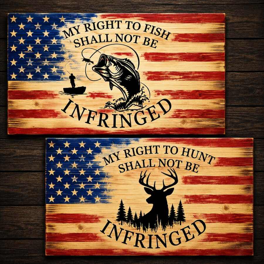 Hunt & Fish Rights Flags